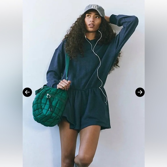 Free People Pants - NWOT FREE PEOPLE  Such A Flirt Romper open back  - Midnight Navy